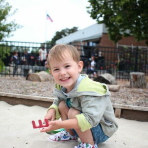 Sandbox in the Dotson Back 40 at the Children's Museum of Southern Minnesota in Mankato