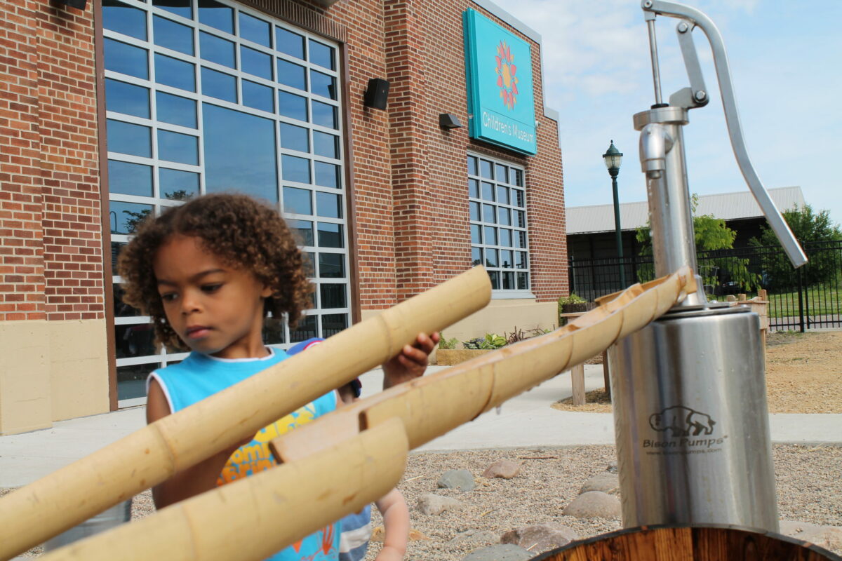 Water play area at Children's Museum of Southern Minnesota in Mankato