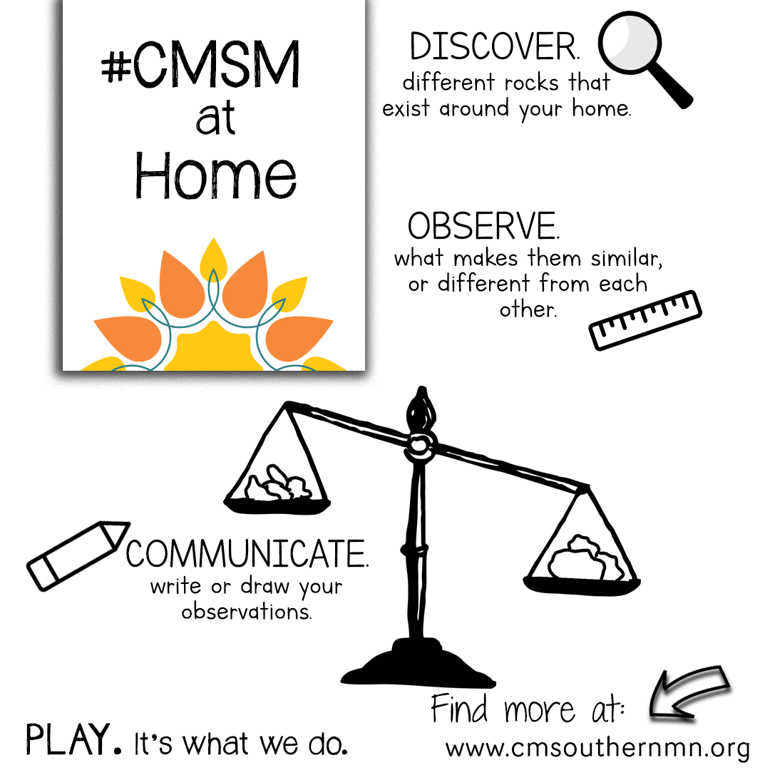 Geology Rocks! CMSM at Home activity from the Children's Museum of Southern Minnesota