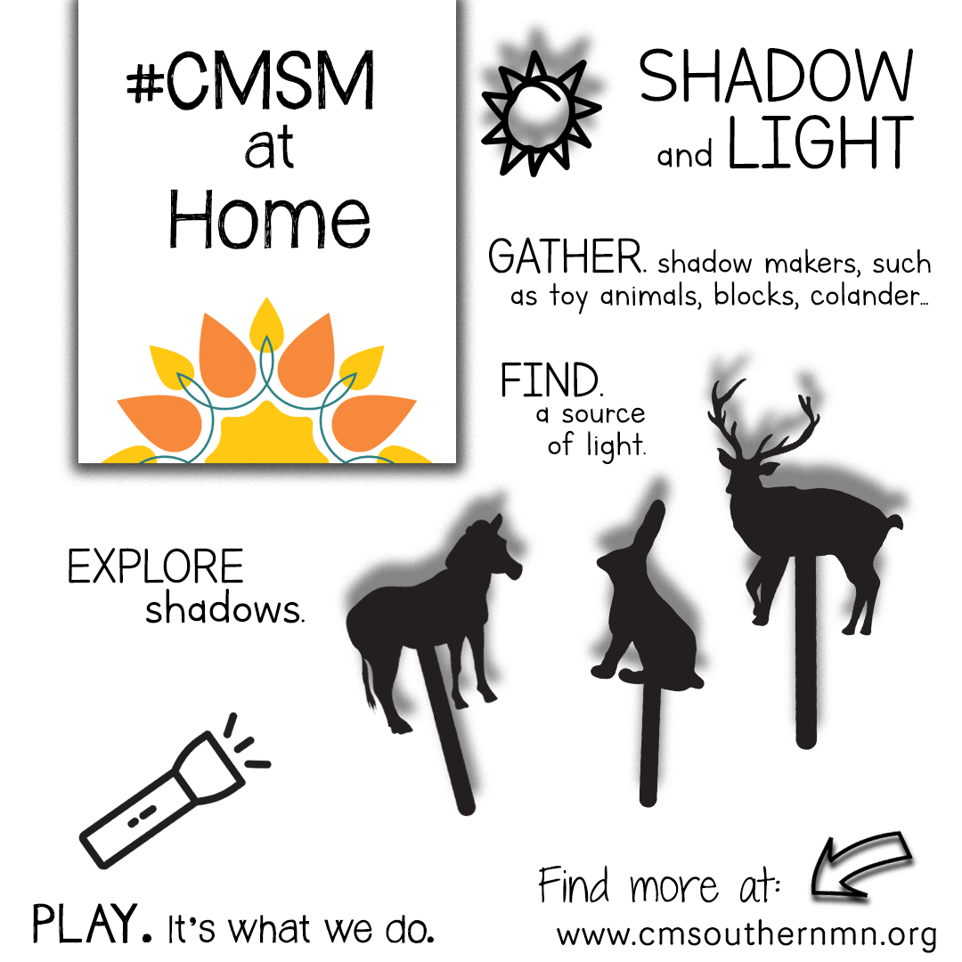 Shadow and Light CMSM at Home activity from the Children's Museum of Southern Minnesota