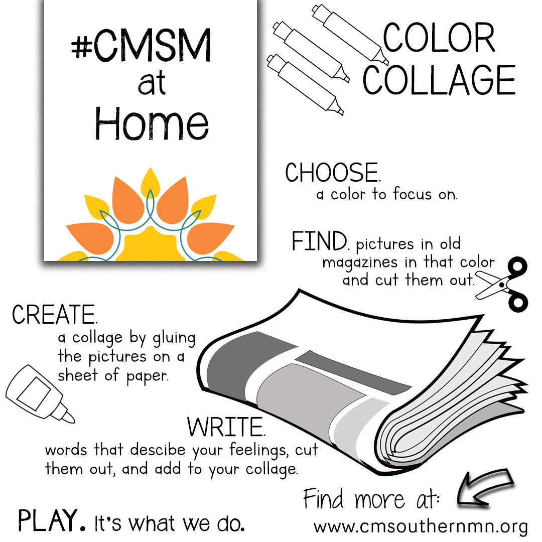 Color Collage creative kid's activity from the Children's Museum of Southern Minnesota