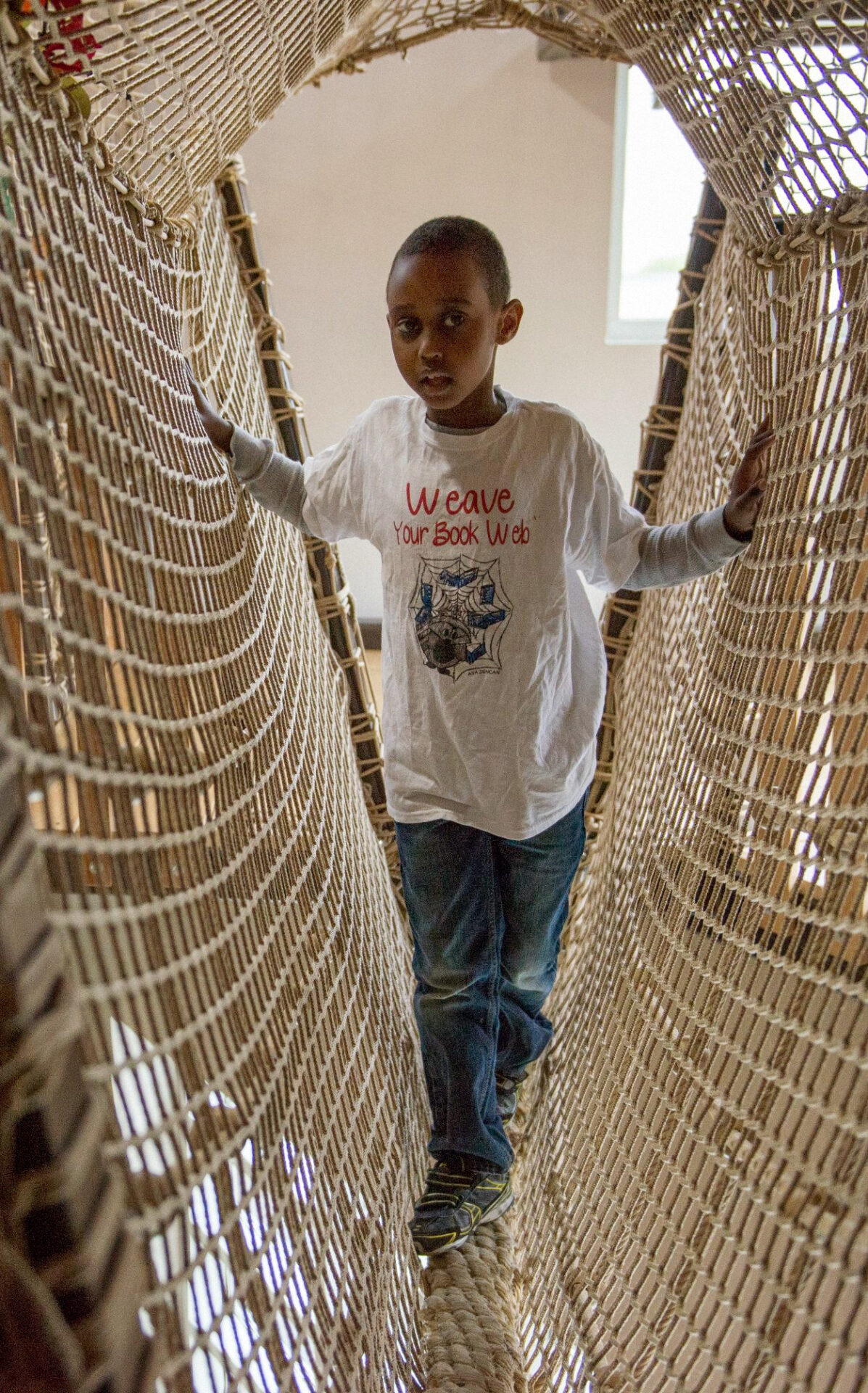 Explore Exhibits Mankato Clinic Tree of Forts cargo nets climber treehouse Childrens Museum of Southern Minnesota