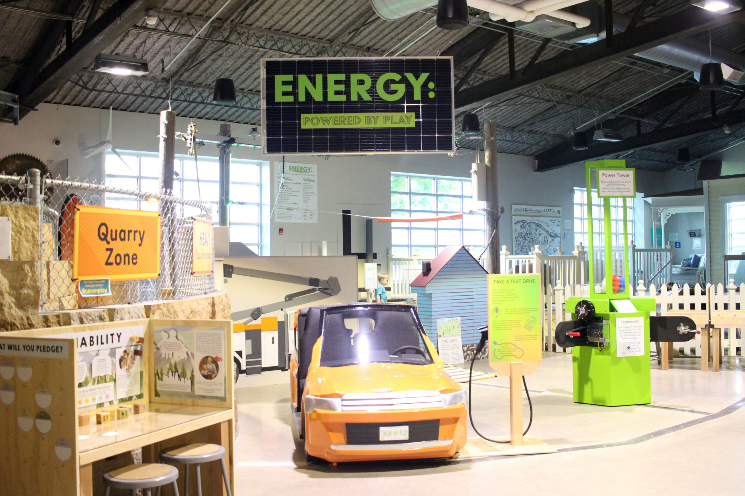 Energy Powered by Play seasonal exhibit rotating sustainable living at the Childrens Museum of Southern Minnesota