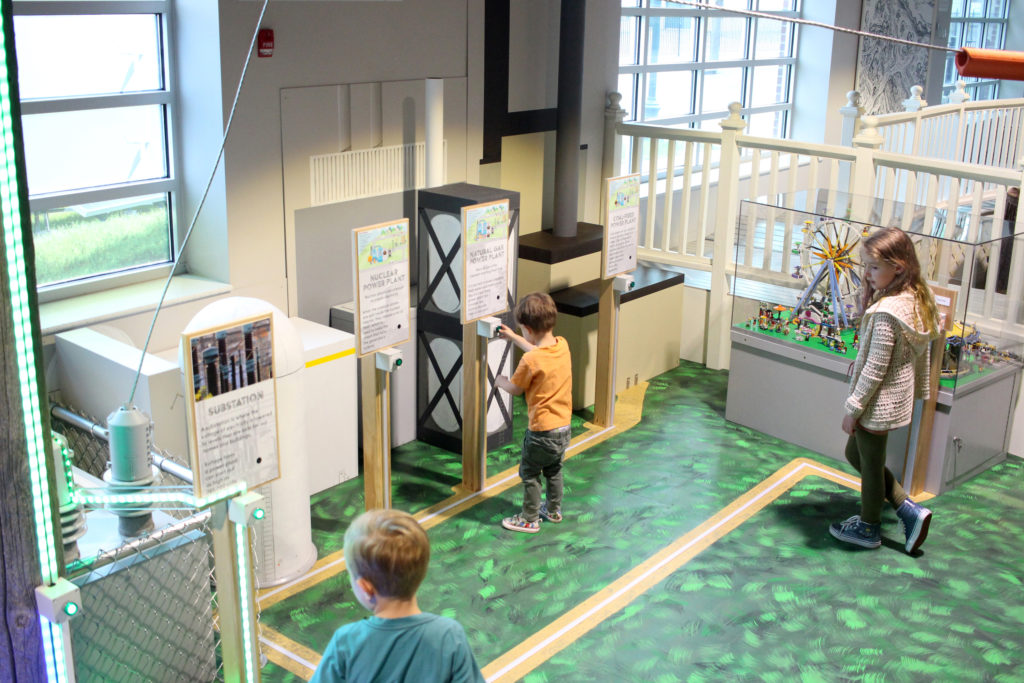 The Grid electricity learning experience in the Energy Powered by Play seasonal temporary exhibit at the Childrens Museum of Southern Minnesota in Mankato