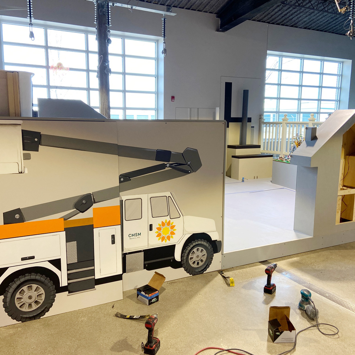 Installation of The Grid in the Energy: Powered by Play exhibit