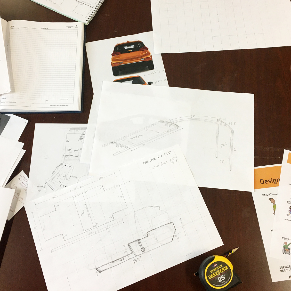 Early sketches of the EV (electric vehicle)