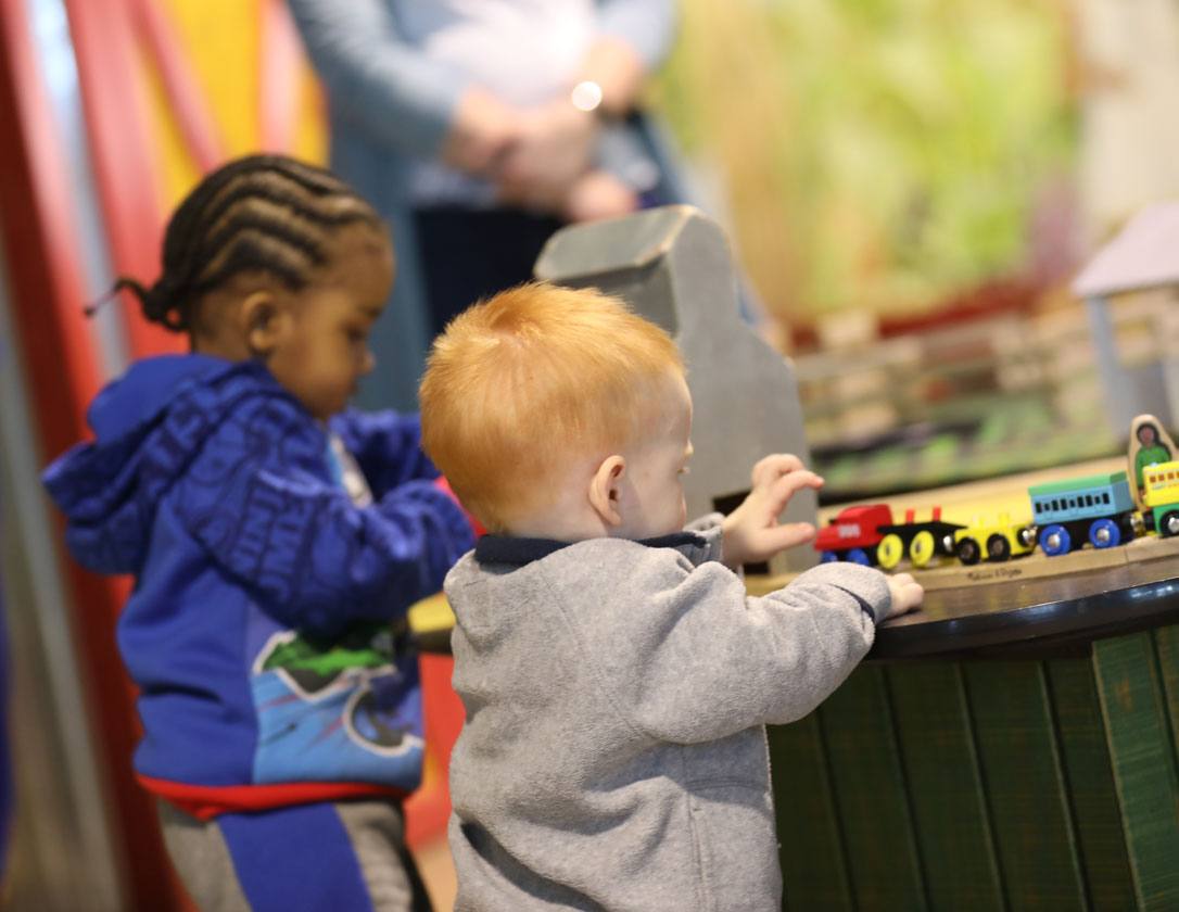 Children playing at the Little Hands Farm table Childrens Museum of Southern Minnesota.jpg