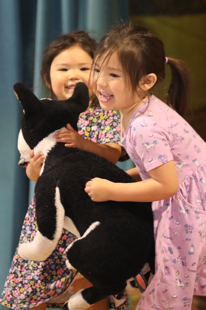 Children Playing on the stage