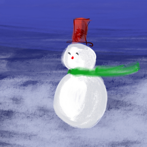 Snowman Scene Painting kids activity at Childrens Museum of Southern Minnesota Mankato