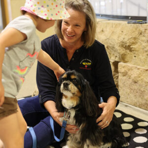 Louie the Therapy Dog at the Children's Museum of Southern Minnesota in Mankato