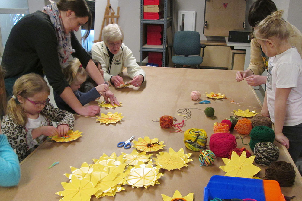 wondrous weaving in cecils imagineering loft at the children's museum in mankato