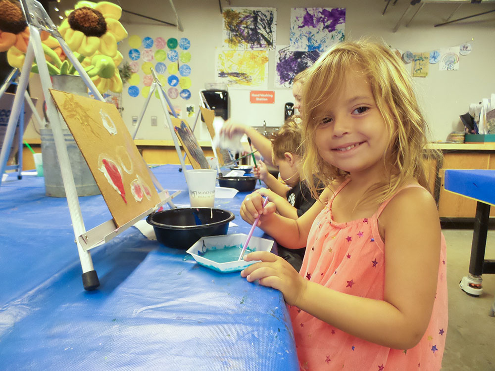 Art explorers in Cecils Imagineering Loft at the Childrens Museum in Mankato