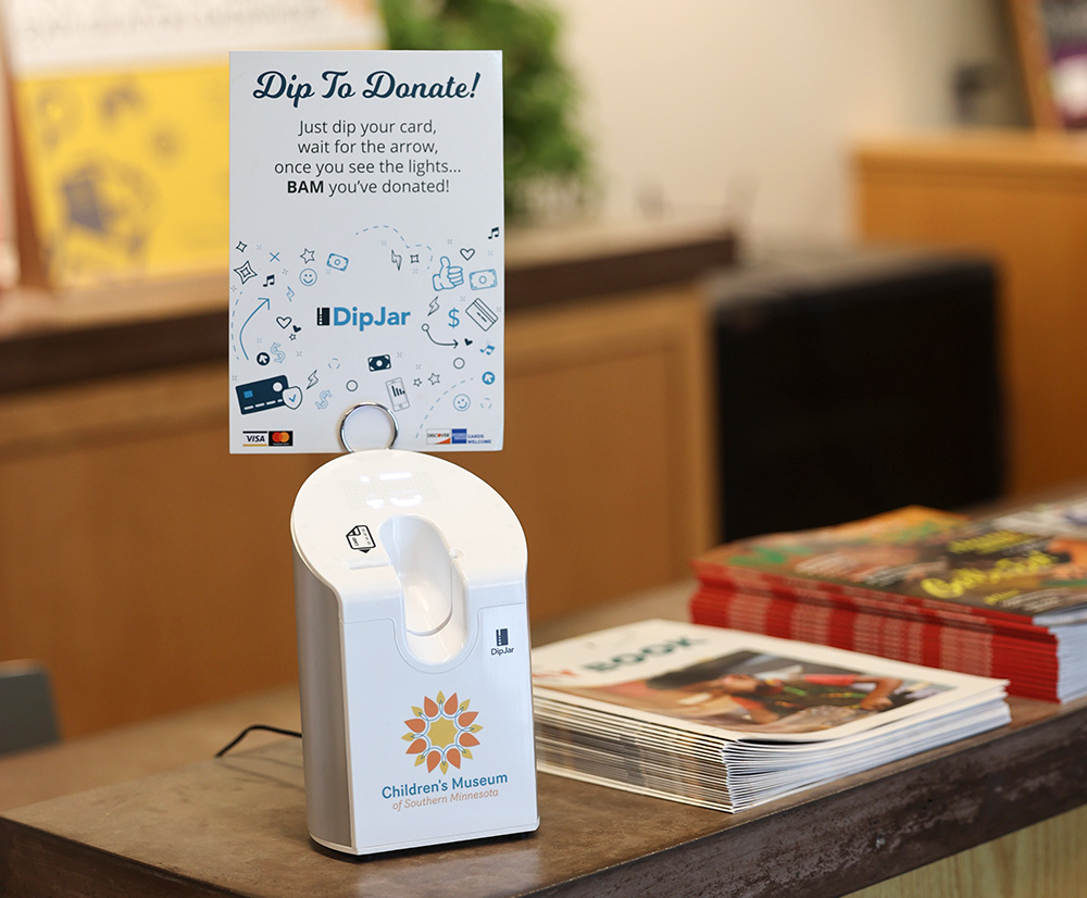 CMSM DipJar at the Front Welcome Desk