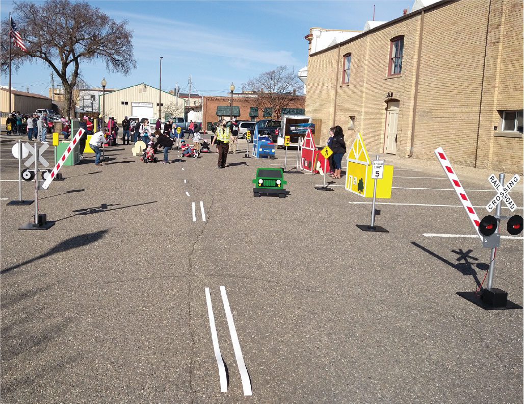 Safety Town from Minnesota Towards Zero Deaths at the Children's Museum of Southern Minnesota bike safety day on May 2